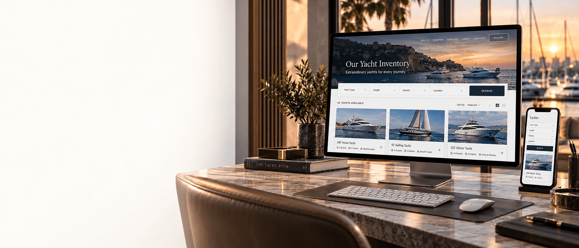 Website conversion analysis displayed on a desktop monitor